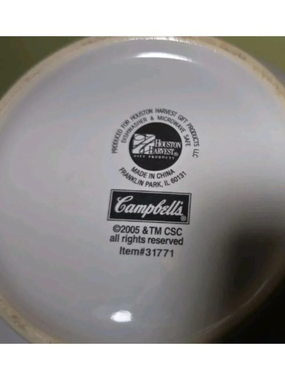 2005-Houston Harvest “Campbell’s Soup” Logo/Tomatoes Graphic-Lg. Footed Soup Mug